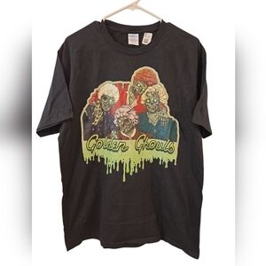 GOLDEN GHOULS ZOMBIE GRAPGIC PARODY T- SHIRT. SIZE LARGE.